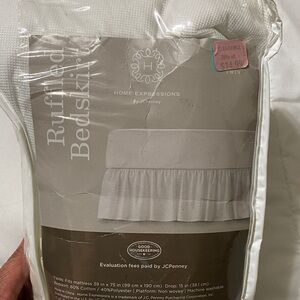 JCPenney Home Expressions White Ruffled Bedskirt